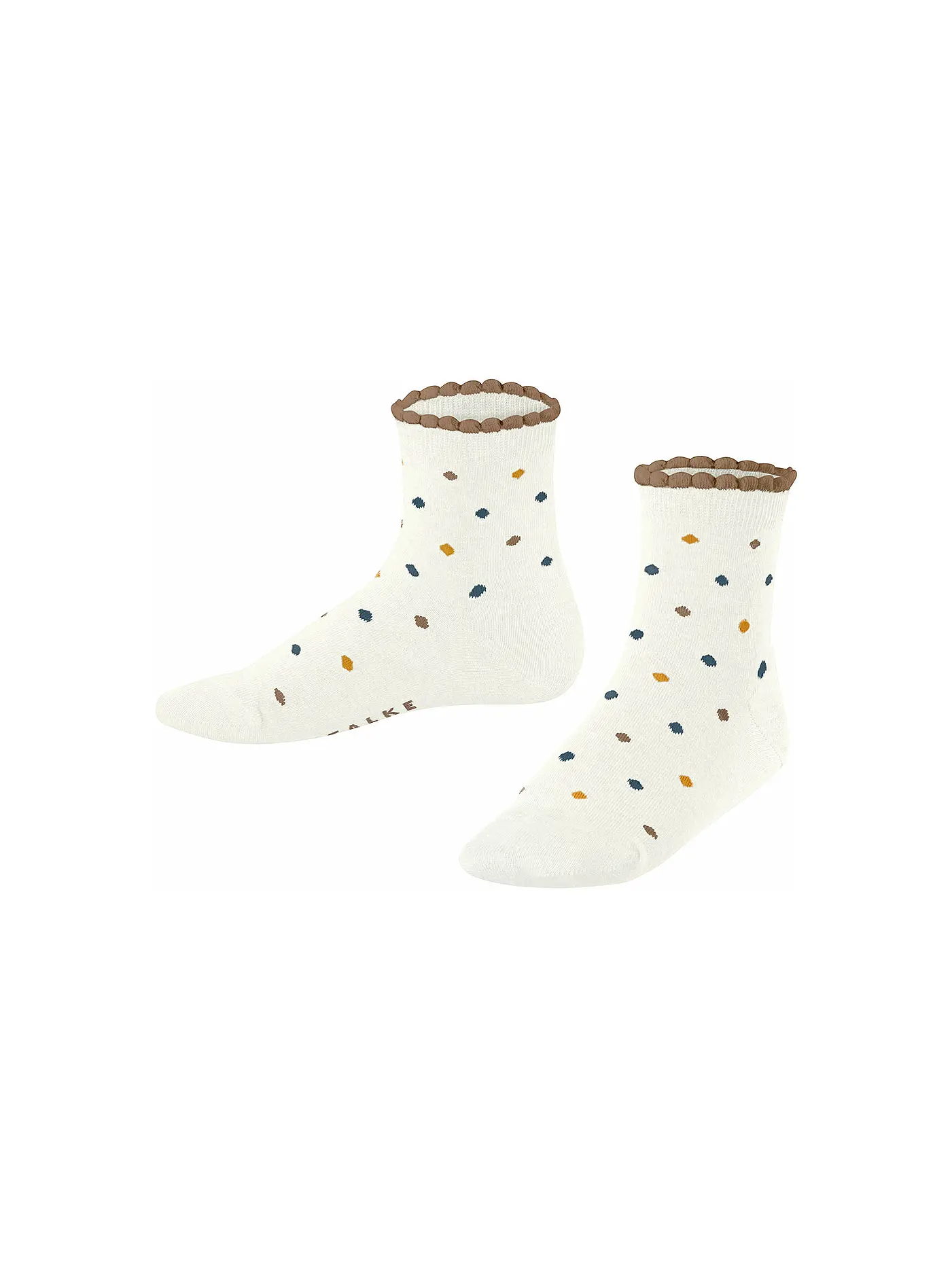 FALKE | Kinder Mädchen Socken Multidot off white | 
